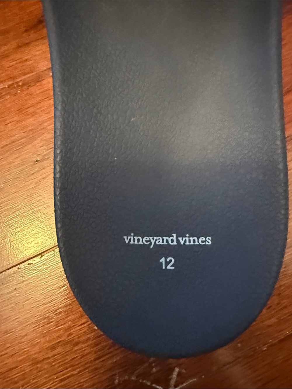 Vineyard Vines Navy Slide Sandals with White Whale Emblem - Picture 3 of 5